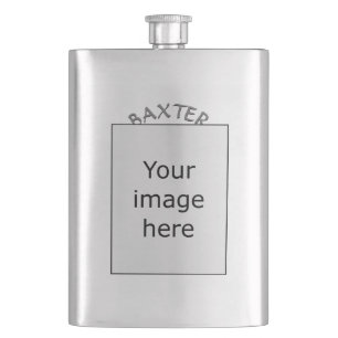 Template - Crest w Tartan Hip Flask