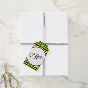 Template - Custom your text, monogram & backgr. Gift Tags