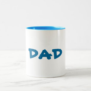 TEMPLATE DAD père U can change colour font style Two-Tone Coffee Mug