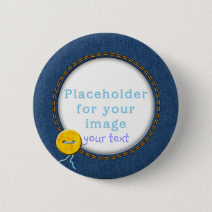 Template "Denim & Button" 6 Cm Round Badge
