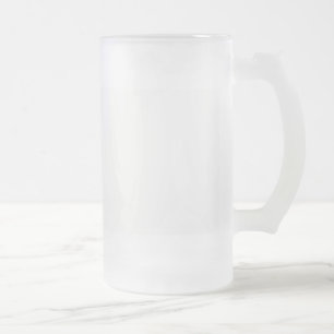 Template diy Add text photo change colour Frosted Glass Beer Mug