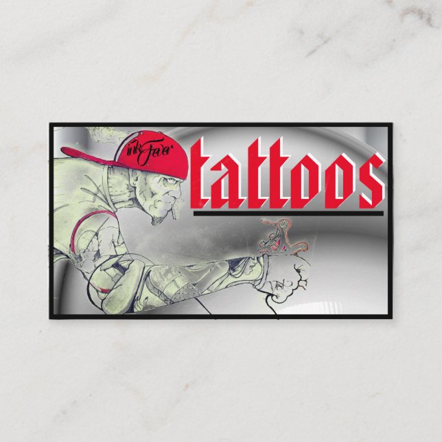 Template drawing tattoo business card (Front)