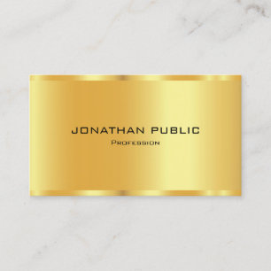 Template Elegant Modern Semi-Gloss Black & Gold Business Card