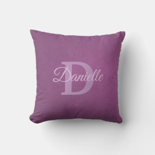 Template Elegant Name Monogram Letter D Script Cushion