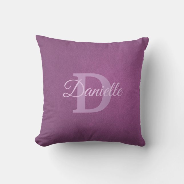 Template Elegant Name Monogram Letter D Script Cushion (Front)