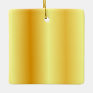 Template Faux Gold Metallic Look Custom Blank Ceramic Ornament