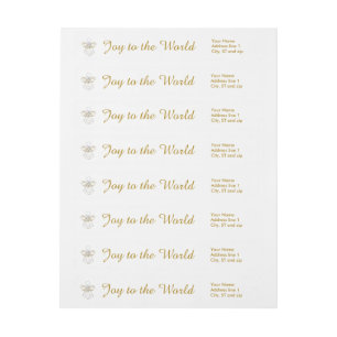 Template - Filigree Christmas Angel of Joy Wrap Around Label