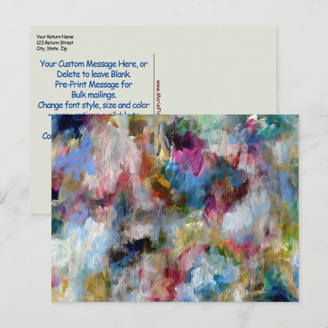 Template Fine Art Postcard Original Stormy Sky (Front/Back)