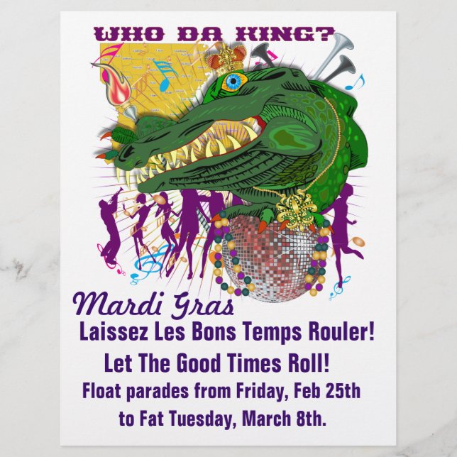 Template Flyer Mardi Gras (Front)