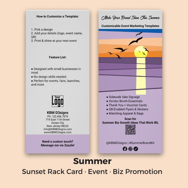 Template for Events, Booths, Smb Marketing Summer Rack Card (Template for Events, Booths, Smb Marketing Summer Rack Card)
