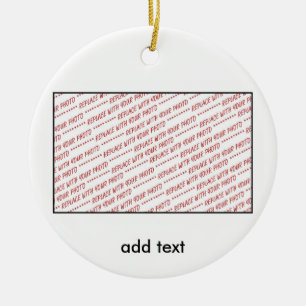 Template for Group or Class Photo Ceramic Tree Decoration