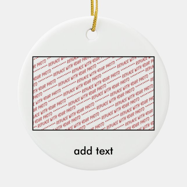 Template for Group or Class Photo Ceramic Tree Decoration (Front)