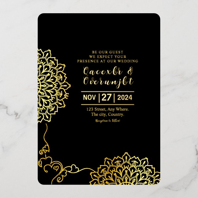 Template For Luxury Invitation Card Design Vector (Front)