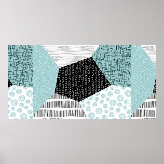 Template greeting card or banner. Abstract backgro Poster (Front)
