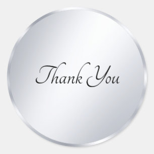 Template Handwriting Modern Thank You Text Classic Round Sticker