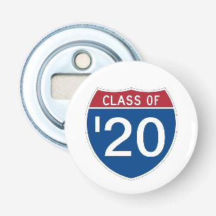 Template INTERSTATE sign Class of 20XX Bottle Opener