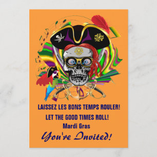 Template Invitations Mardi Gras