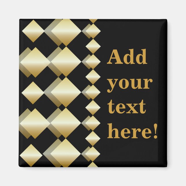 Template Magnet - Customise Gold Black (Front)