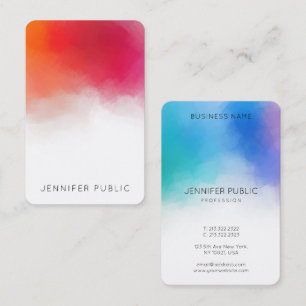Template Modern Colourful Abstract Art Elegant Business Card