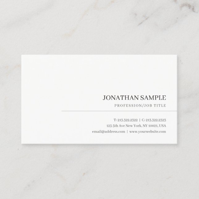 Template Modern Elegant Minimalist Professional Business Card (Front)