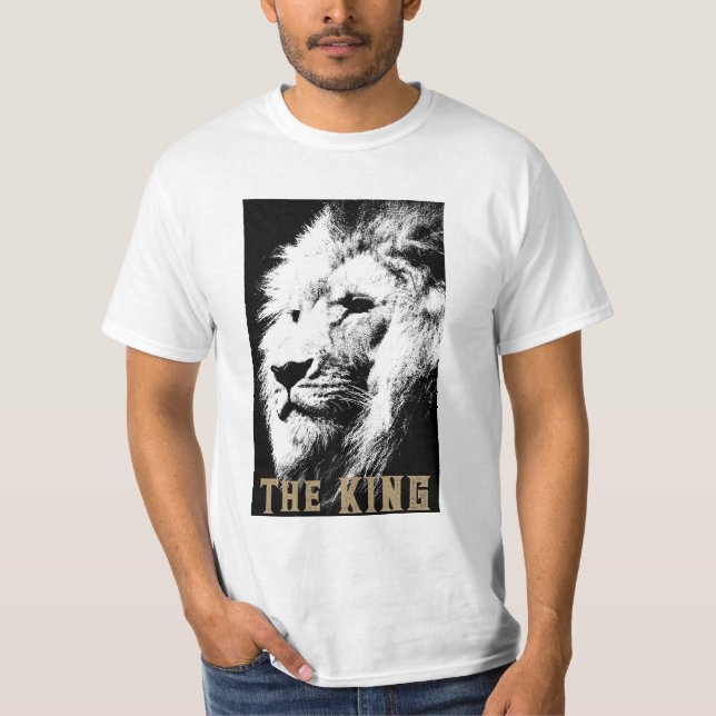 Template Modern Mens T Shirts Trendy Lion Face (Front)