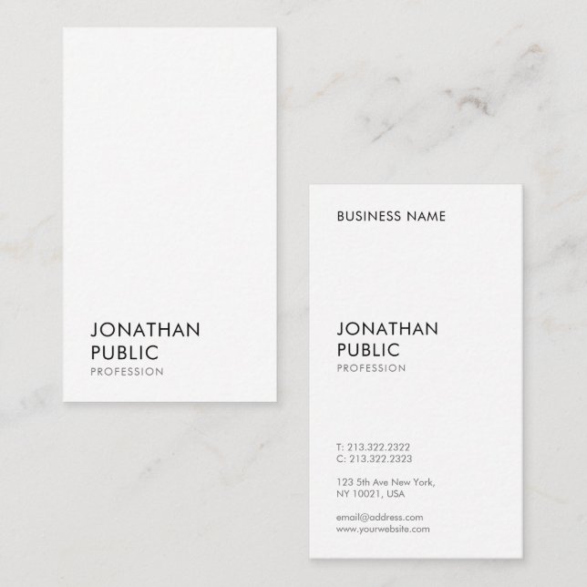 Template Modern Minimalist Elegant Professional Business Card (Front/Back)