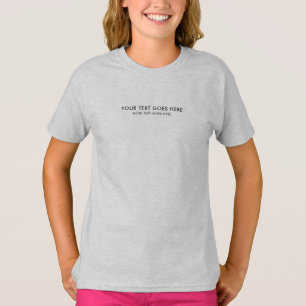 Template Modern Small Font Girls Custom Ash Grey T-Shirt