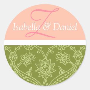 Template Monogram Stickers For Envelopes