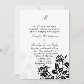 Template Monogram Wedding Invitations