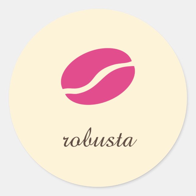 Template name the variety of coffee classic round sticker (Front)