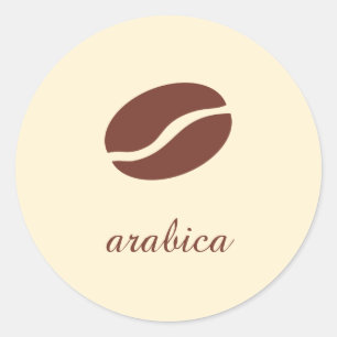 Template name the variety of coffee classic round sticker