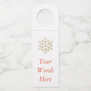 Template NonFilled Bottle Hanger Tags Snowflakes