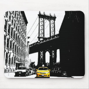 Template Nyc New York City Yellow Taxi Brooklyn Mouse Mat