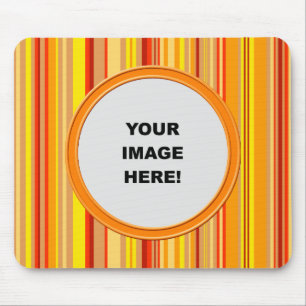 Template, Orange Stripes Border Mouse Mat