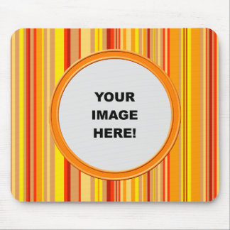 Template, Orange Stripes Border Mouse Mat