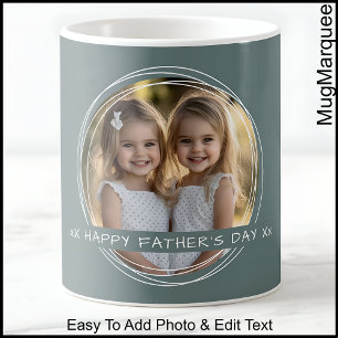 Template Photo Message Keepsake Father Gray C13 Coffee Mug