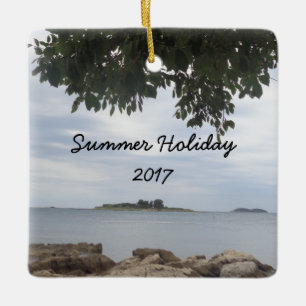 Template Photo Rectangle Camera Ceramic Tree Decoration