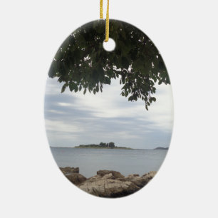 Template Photo Rectangle Camera Ceramic Tree Decoration
