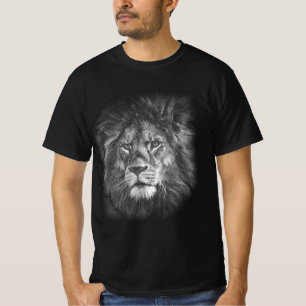 Template Pop Art Lion Face Elegant Men's Modern T-Shirt