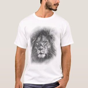 Template Pop Art Lion Face Modern Elegant Mens T-Shirt