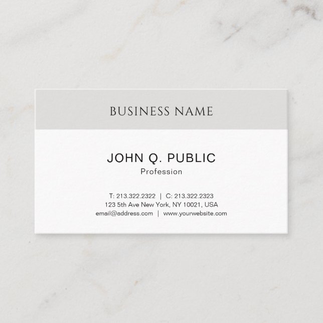Template Professional Elegant Minimalist Modern Business Card (Front)