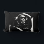 Template Quote Thinking Monkey Pop Art Modern Lumbar Cushion<br><div class="desc">Shakespeare Quote Thinking Monkey Pop Art Elegant Modern Template Black Throw Pillow.</div>