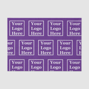 Template Royal Purple Your Logo Here Tissue Paper