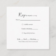 Template RSVP Card