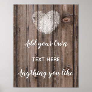 Template rustic wood cards and gifts wedding sign