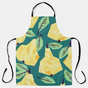 Template seamless pattern with pears. Watercolor e Apron