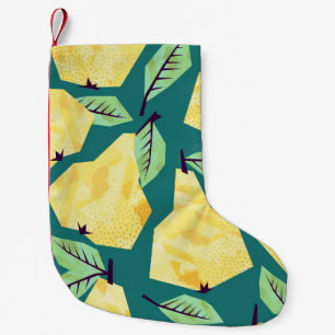 Template seamless pattern with pears. Watercolor e Small Christmas Stocking