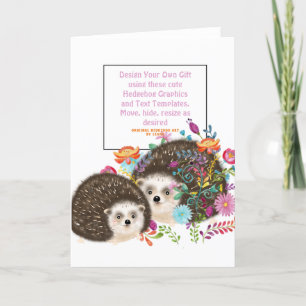Template Set - Hedgehog Kawaii - Design Own Cute P