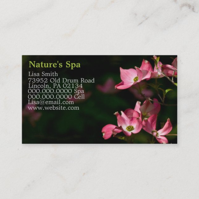 Template Spa Business Cards (Front)