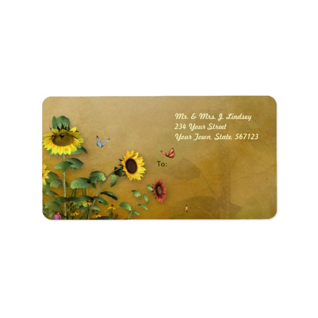 Template Sunflower Garden Label (Front)
